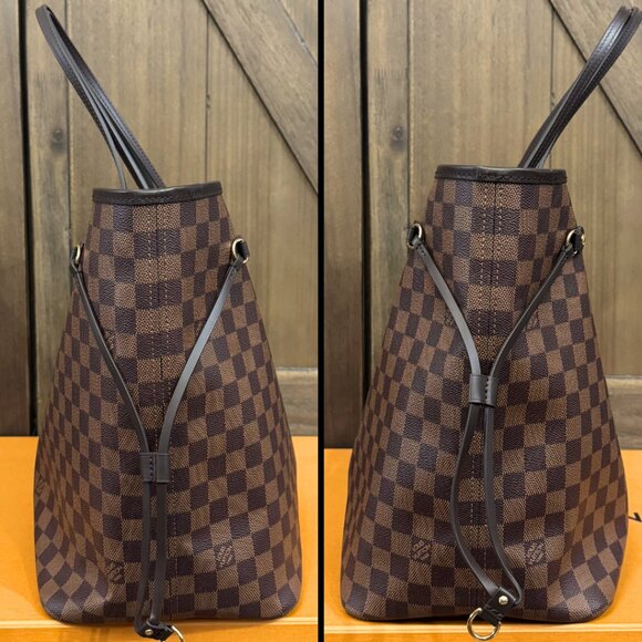 2024 Louis Vuitton Neverfull GM Damier Ebene Tote Bag w/ Cherry Red Interior - Picture 3 of 14